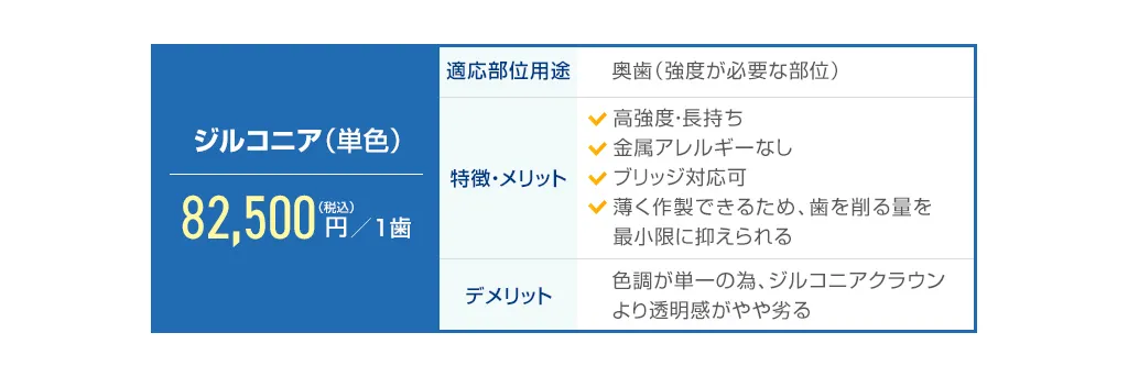 ジルコニア（単色）