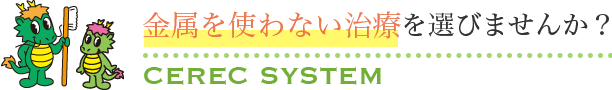 美しい歯でいるために～金属を使わない治療を選びませんか？～