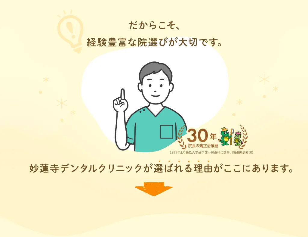 だからこそ、経験豊富な院選びが大切です。妙蓮寺デンタルクリニックが選ばれる理由がここにあります。